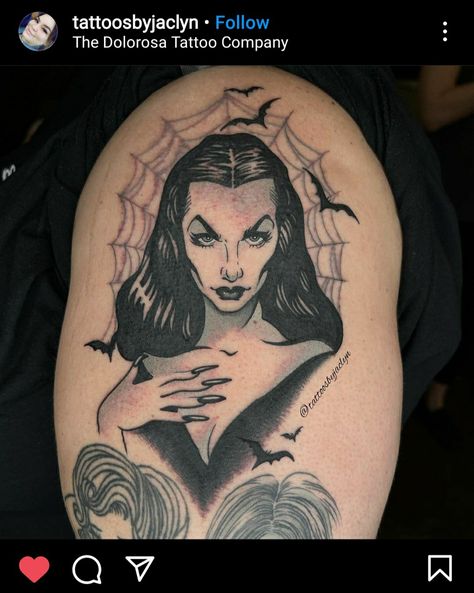 Vampire Lady Tattoo, Dracula Tattoo Vampires, Dracula Tattoo, Coffin Tattoo, Tattoos 2024, Girl Neck Tattoos, Single Line Tattoo, Neck Tattoos, Vampire Girls