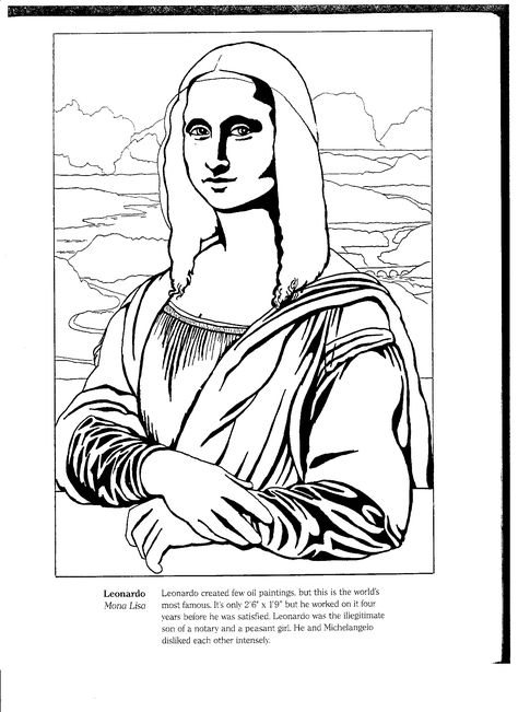 Mona-Lisa (1700×2338) Mona Lisa Drawing Easy, Lisa Coloring, Lisa Drawing, Mona Lisa Drawing, Power Rangers Coloring Pages, Solar System Coloring Pages, Angel Coloring Pages, Train Coloring Pages, Monster Coloring Pages