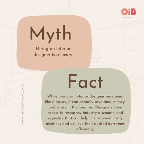 Is interior designing all about aesthetics? Myth! It’s about functionality, comfort, and style. Fact! Explore the balance between beauty and practicality in our latest project. 🌟🏠 #interiordesign #mythvsfact #designinspo Myth And Fact Design, Myth And Fact, Interior Designing, The Balance, In A Box, Design Inspo, A Box, Interior Design, Fan