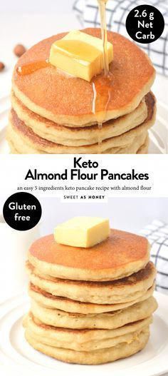 #keto #ketopancakes #ketoflour Pancakes Almond Flour, Savory Cakes, Desayuno Keto, Almond Flour Pancakes, Low Carb Pancakes, Flour Pancakes, Keto Pancakes, Gluten Free Pancakes, Almond Flour Recipes