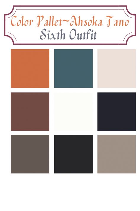 Ahsoka Aesthetic, Star Wars Colors, Ashoka Tano, Star Wars Outfits, Ahsoka Tano, Color Pallets, Advent, Color Palette, Star Wars