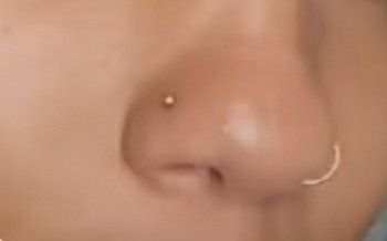 Both Sides Of Nose Pierced Hoop And Stud, Both Nose Sides Pierced, Nose Pierced On Both Sides, Nose Piercing On Wide Nose, Both Sides Nose Piercing, Both Sides Of Nose Pierced, Two Nose Piercings On One Side, Nostril Piercing Both Sides, Nose Piercing On Both Sides