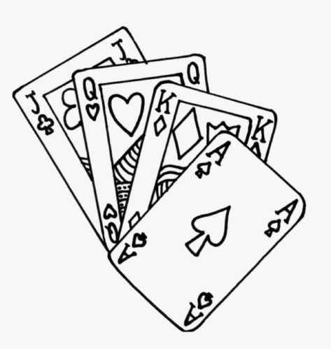 Hand Of Cards Tattoo, Hand Holding Cards Tattoo, Western Outline, Cards Drawing Ideas, Playing Cards Drawing, Playing Card Tattoo Ideas, Playing Cards Tattoo, Demon Tattoos, Small Black Tattoos