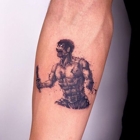 Guts Berserk Tattoo, Griffith Tattoo, Guts Tattoo, Berserk Tattoo Ideas, Berserk Tattoos, Berserker Tattoo, Berserk Tattoo, Abstract Tattoo Ideas, Nerd Tattoo