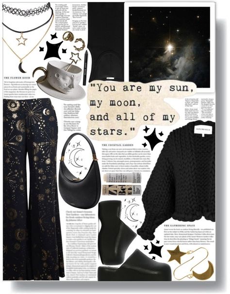 moon & stars 🌙✨ Outfit | ShopLook Moon And Stars Aesthetic Outfit, Mooncore Aesthetic Outfit, Moon And Star Outfit, Moon Witch Aesthetic Outfit, Moon Girl Aesthetic Outfits, Moon Inspired Outfits, Moon And Star Quotes, Lunar Witch, Star Quotes