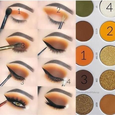 10+ combinaciones de tonos de maquillajes de ojos - Paperblog Autumn Makeup Looks Fall Step By Step, Eyeshadow Color Combinations, Gaston Costume, Makeup Learning, Rose Gold Makeup Brushes, Make Up Mata, Makeup Zombie, Fall Eyeshadow, Make Up Designs