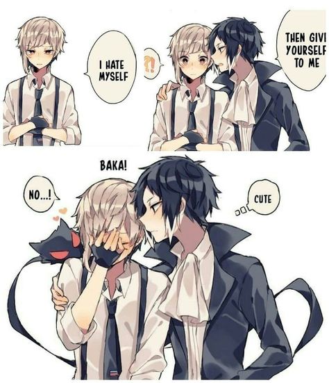 Atsushi X Akutagawa, Bungou Stray Dogs Atsushi, Anime Bungo Stray Dogs, Shin Soukoku, Bongou Stray Dogs, Stray Dogs Anime, Anime Ships, Dog Memes, Stray Dogs