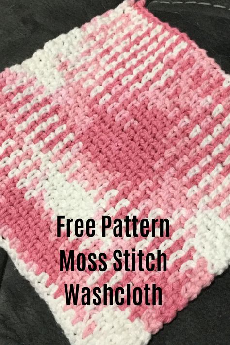 Free moss stitch wash cloth crochet pattern available, soft enough for baby and sensitive skin Wash Cloth Crochet Pattern, Wash Cloth Crochet, Scrubby Yarn Patterns, Rag Crochet, Cloth Crochet, Crochet Washcloth Pattern, Scrubby Yarn, Yarn Patterns, Crochet With Cotton Yarn