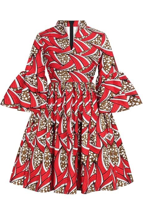 African Women's Dresses Floral Print Sleeveless Party Costume Traditional Africa Ankara Dress Lace Up Swing Attires, 580, XX-Small : Amazon.ca: Clothing, Shoes & Accessories African Dresses Online, Ghana Dresses, Bohemian Print Dress, Dashiki Dress, Dress Traditional, Ankara Print, Wax Fabric, African Ankara, African Print Dresses