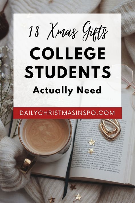 🎁 Searching for the ultimate Christmas gift for a college student? Dive into our list of 18 practical and innovative ideas that will brighten their holiday and support their college journey. From handy gadgets to cozy dorm accessories, these gifts are perfect for any student! 🎄📚 #ChristmasGifts #CollegeLife #GiftIdeas #HolidayShopping #StudentEssentials #Christmas #GiftGuide Christmas List 2023 College Girl, Christmas Gifts For University Students, Small Gifts For College Students, College Birthday Gifts, Christmas Ideas For College Girl, Stocking Stuffers For College Students, College Christmas Gifts, Gifts For College Girls Ideas, Ideas For Christmas List