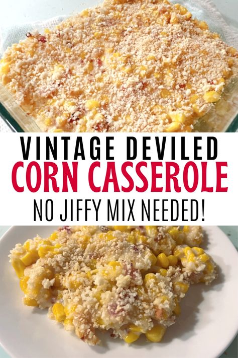 Corn Casserole Recipe Without Jiffy, Corn Side, Fish Entrees, Jiffy Mix, Corn Side Dish, Corn Casserole Recipe, Easy Thanksgiving Recipes, Corn Casserole, Retro Housewife