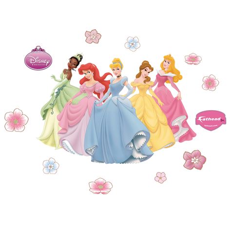 Disney Princess: Group Mural - X-Large Officially Licensed Disney Removable Wall Decals Toddler Bedroom Decor, Disney Princess Room, Dreams Really Do Come True, Disney Wall Decals, Disney Decals, Wall Appliques, Disney Princess Characters, Disney Wall, Removable Wall Decals