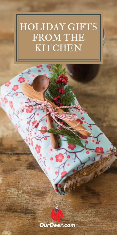 Kitchen Gifts For Christmas, Kitchen Christmas Gifts Ideas, Kitchen Towel Wrapping Gift Ideas, Home Made Food Gifts Ideas, Spatula Gift Ideas Christmas, Kitchen Gifts Ideas, Baked Gifts Ideas, Baked Goods Gift Ideas, Kitchen Gift Basket Ideas