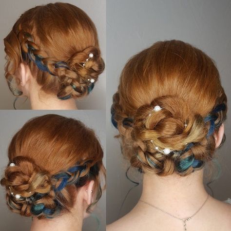 Victorian Braids Hairstyles, Historical Updo, Fantasy Hair Updo, Medieval Updo, Victorian Hairstyles Updo, Bridgerton Updo, Fantasy Updo, Ribbon Updo, Braided Red Hair