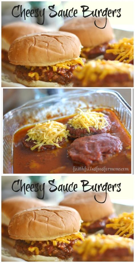 Cheesy Sauce Burgers made in the oven! Super easy dinner! Only take minutes to prepare with ingredients you have on hand! #dinner #dinnerrecipe #beef #baked #oven #burgers #cheesy Burgers In The Oven, Oven Burgers, Easy Oven Recipes, Sauce Burger, Burgers Recipes, Kid Friendly Meals Easy, Beach Snacks, Dinner Recipes Healthy Family, Winter Meals