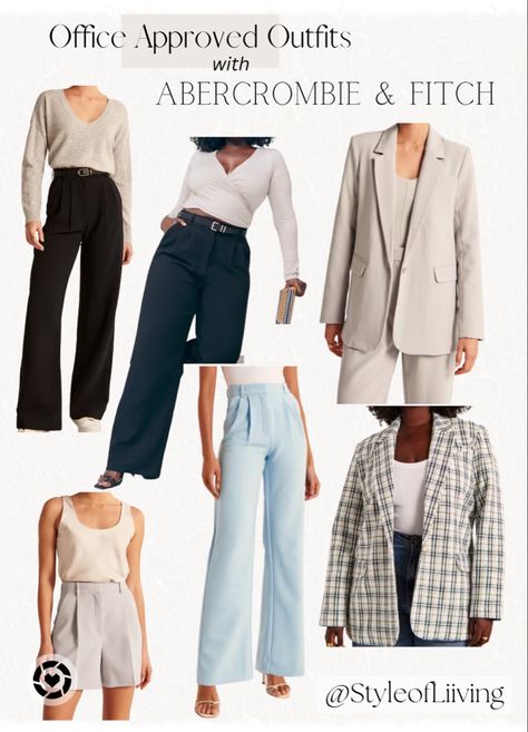 Abercrombie And Fitch Work Outfits, Abercrombie And Fitch Trousers, Abercrombie And Fitch Outfits, Real Estate Outfits, Sloane Tailored Pant, Abercrombie And Fitch Outfit, Office Fits, Job Interview Outfit, Capsule Closet