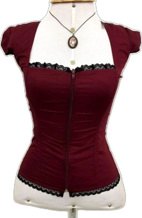 emo grunge coquette subversive twilight miss sixty 90s y2k alt mallgoth Pinterest Famous, Red Corset Top, Red And Black Outfits, Top Clothing Brands, Top Clothing, Clothing Brands, Red Outfit, Really Cute Outfits, 2000s Fashion