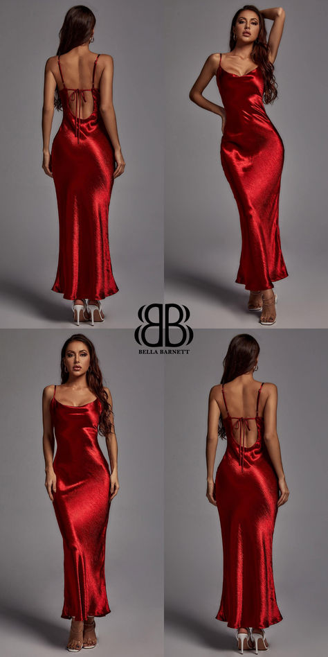 Wine Maxi Dress, Bellabarnett Dress, Bella Barnett, Glamorous Evening Dresses, Stella Dress, Dinner Dress Classy, Dress Jumpsuit, Tiktok Fashion, Bandage Midi Dress