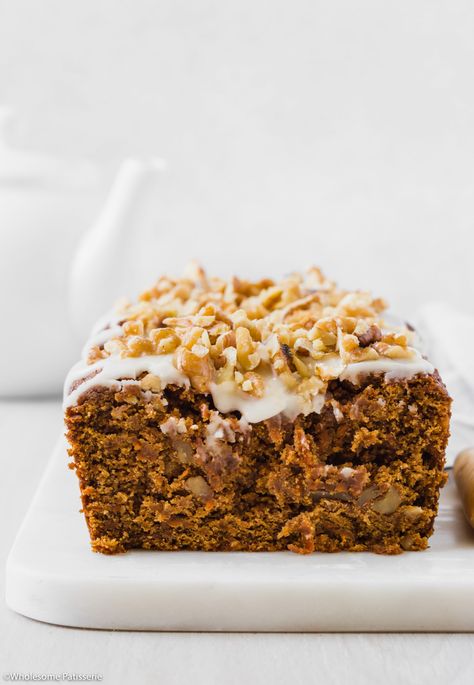 Healthy Protein Desserts, Carrot Loaf, Chai Cake, Food Processor Uses, Chai Spices, Grain Free Bread, Carrot Cakes, Carrot Spice Cake, Spiced Carrots