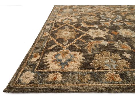 Victoria VK-08 Dk Taupe/Multi 7'9" x 9'9" Rug VITRVK-08DTML7999 Hand Hooked Wool Rug, Neutral Furniture, Taupe Rug, Hooked Wool, Hooked Rug, Artisan Rugs, Loloi Rugs, Stylish Rugs, Traditional Pattern