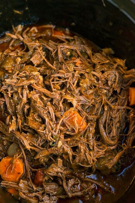 Easy Slow Cooker Pot Roast | One Pot Recipes Easy Slow Cooker Pot Roast, Slow Cooker Mississippi Pot Roast, Slow Cooker Pot Roast Recipes, Crockpot Roast Recipes, Slow Cooker Pot Roast, Easy Pot Roast, Pot Roast Crock Pot Recipes, Slow Cooker Roast Beef, Pot Roast Recipe