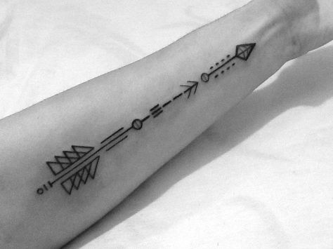 geometric arrow tattoos | Arrow Geometric Tattoo | Polynesian & Black Tattoos An Arrow Tattoo, Meaning Of Arrow Tattoo, Geometric Arrow Tattoo, Geometric Arrow, Arrow Tattoo, Geometric Tattoos, Arrow Tattoos, An Arrow, Best Tattoo Designs