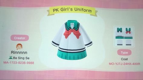 Pk Academy, K Girl, Animal Crossing Design, Academy Uniform, Disastrous Life Of Saiki K, Academy Uniforms, Clothing Codes, Animal Crossing Qr Codes Clothes, Acnh Codes