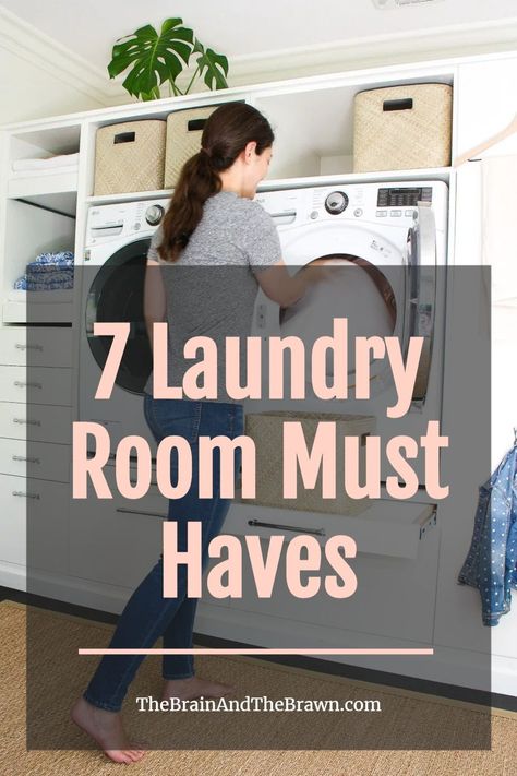 Washer Dryer Laundry Room, Garage Laundry Rooms, Laundry Room Hacks, Laundry Room Ideas Small Space, Small Laundry Room Makeover, Tiny Laundry Rooms, Garage Laundry, Laundry Room Flooring, Dream Laundry Room