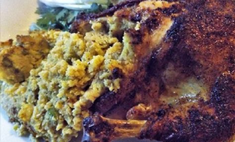 Green Chile Cornbread Stuffing is Sure to be the Talk of the Table Green Chili Cornbread Stuffing, Chile Cornbread, Green Chili Cornbread, Green Chile Cornbread, Chili Dressing, Cornbread Stuffing, Chili And Cornbread, Stuffing Ingredients, Cornbread Dressing