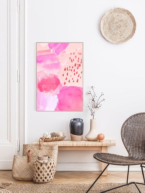 Excited to share the latest addition to my #etsy shop: Abstract Hot Pink Painting | Pink Wall Art Print | Calming Pink Wall Decor | Light Pink Print | Abstract Pink Poster Art | Pink Aesthetic Pink Wall Decor, Pink Abstract Art, Wall Decor Lights, Pink Painting, Pink Posters, Colourful Living Room, Pink Abstract, Pink Wall Art, Pink Walls