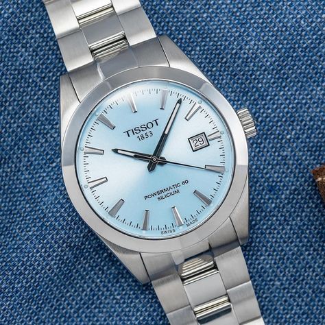 Tissot Gentleman Powermatic 80 Silicium Ice Blue Dial Men's Watch Brand : Tissot Model : T127.407.11.351.00 Movement : Automatic Case Size : 40mm Water Resistance : 100 Meters Warranty : 2 Years International Warranty Tissot Gentleman, Mens Watch Brands, Men's Watch, Watch Brands, Ice Blue, Gentleman, Water, Blue, Quick Saves