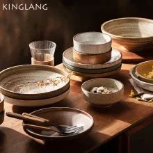 Kinglang Handmade Retro Japanese Style Ceramic Stew Bowl Dessert Soup Bowl With Lid Baking Bowl Restaurant Tableware| | - AliExpress Cabinet Dishwasher, Baking Bowl, Japanese Plates, Soup Dish, Dessert Salads, Steak Dinner, Formal Dinner, Plated Desserts, Welcome To The World