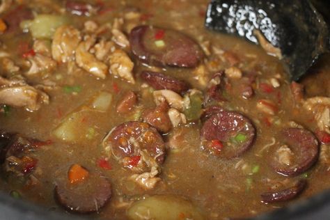 Rabbit Sausage Recipe, Southern Gumbo, Easy Rabbit Recipe, Deer Sausage, Rabbit Recipe, Rabbit Recipes, Rabbit Dishes, Sausage Gumbo, Deer Meat Recipes