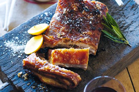 Theres no better way to appreciate a long Italian lunch than with this elegant Tuscan roast pork belly. Roasted Pork Belly Recipe, Roast Pork Belly, Italian Lunch, Pork Belly Recipes, Nigel Slater, Roast Pork, Low Fodmap Recipes, Roasted Meat, Fodmap Recipes