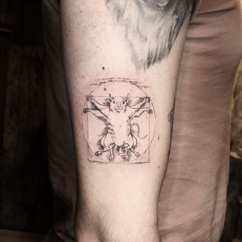 Rat With Knife Tattoo, Rat In A Cage Tattoo, Lab Rat Tattoo, Rat King Tattoo, Rat Tattoo Design, Tatu Ideas, Hybrid Tattoo, Tatts Ideas, 2024 Tattoo