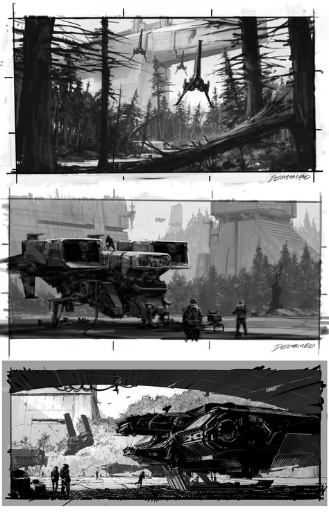 Martin Deschambault, Concept Environment, Environment Painting, Storyboard Illustration, Human Anatomy Drawing, Pen Art Drawings, Star Wars Concept Art, Spaceship Design, Digital Painting Tutorials