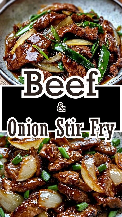 Beef and Onion Stir Fry Simple Beef Stir Fry Recipes, Beef Onion Stir Fry, Ginger Beef Stir Fry Recipes, Flank Steak Stir Fry Marinade, Tri Tip Stir Fry Recipe, Beef Stir Fry Sauce Recipe, Terriaki Beef Stir Fry, Filet Mignon Stir Fry Recipes, Beef Strips Stir Fry