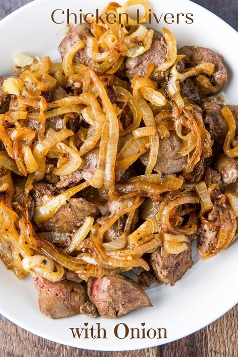 Onion Dishes, Liver And Bacon, Liver Pate Recipe, Fried Chicken Livers, Offal Recipes, Hashbrown Breakfast, Chicken Liver Recipes, Liver And Onions, Seed Recipes