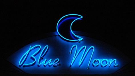 blue moon The Blue Moon, Behind Blue Eyes, Neon Moon, Neon Words, Everything Is Blue, Blue Dream, Calming Colors, Bleu Turquoise, Neon Art