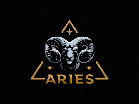 Aries logo by Nick Molokovich on Dribbble Aries Logo, Gold Wallpaper Hd, Aries Wallpaper, Aries Ram Tattoo, Arte Aries, Armor Tattoo, Ram Image, Polynesian Tattoo Designs, Geometric Tattoo Arm