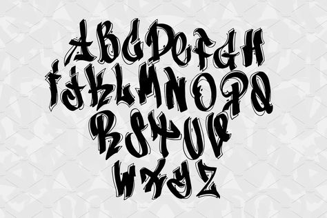 New York Hip Hop Graffiti Font by AntonyChernianu on @creativemarket Tattoo Lettering Alphabet, Easy Graffiti, Graffiti Lettering Alphabet, Font Tattoo, Lettering Styles Alphabet, Graffiti Text, Graffiti Lettering Fonts, Graffiti Writing, Tattoo Lettering Fonts