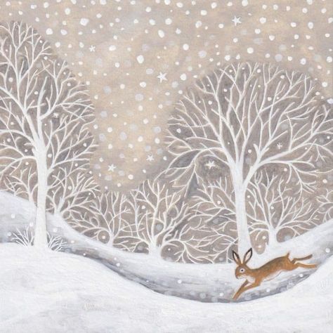 Hare Illustration, Winter Illustrations, Hare Painting, Sweet Thoughts, Nursery Illustration, Whimsical Art Paintings, Winter Illustration, Advocate Art, Tableau Art