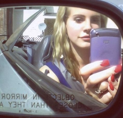 Lana del Rey rare Lizzy Grant car mirror selfie Trending Topics, Lana Del Rey, On Tumblr, Favorite Things, The Internet, Internet, Fan Art, Fan, Mirror