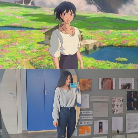 Howls Moving Castle Clothing Style, Ghibli Characters Outfits, Howls Outfit, Howl's Moving Castle Outfit, Ghibli Bounding, Howl Inspired Outfit, Howls Moving Castle Inspired Outfit, Howls Moving Castle Outfit, Ghibli Aesthetic Outfit