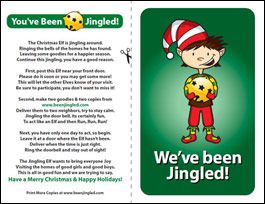 You've Been Jingled! Free Printable. This is so happening! You've Been Jingled, You've Been Elfed, Diy Halloween Gifts, Been Booed, You've Been Booed, Christmas Classroom, Christmas Games, Christmas Activities, Scavenger Hunt