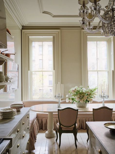 David Harbour And Lily Allen, Ann Sacks Backsplash, Romantic Kitchen, David Harbour, Brooklyn Brownstone, Lily Allen, English Design, New York Apartment, Town House