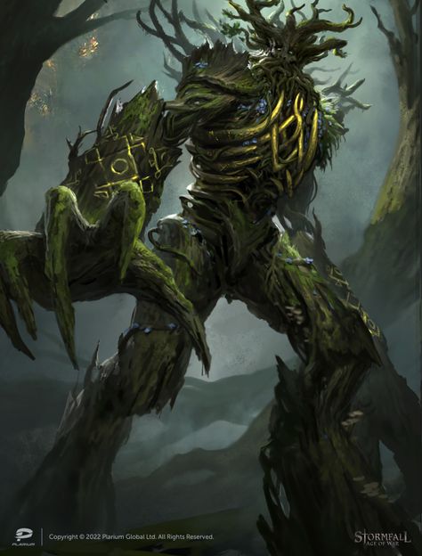 Forest Golem, Wood Golem, Green Mamba, Strange Creatures, Dnd Items, Plant People, Team Lead, Nature Spirits, Weird Creatures