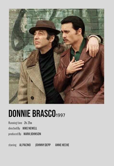 Donnie Brasco Wallpaper, Donnie Brasco Poster, Al Pacino Movies Poster, Al Pacino Movies, Donnie Brasco Movie, Movie Polaroids, Movies Minimalist, Donnie Brasco, Paradise Bird