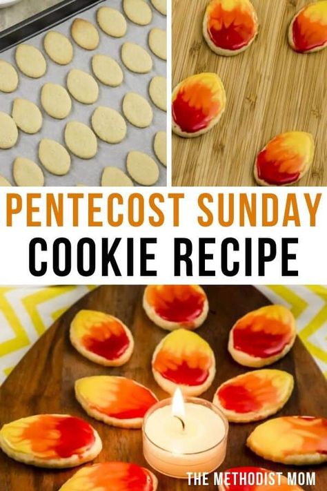 Ever wondered what Pentecost Sunday is? Why celebrate it? Also cookies! Ok ok so cookies REALLY isn't in the Bible but they sure are tasty SO I include my pentecost Sunday Cookie recipe for you! #Pentecost #Sunday #FeastsWeek #PentecostSunday #BiblicalHolidays #WhatsInTheBible #cookies #UnitedMethodist #Methodist Pentecost Sunday Crafts, Pentecost Sunday School, Pentecost Craft, Pentecost Sunday, Sunday Activities, Spirit Signs, Messy Crafts, Leaf Cookies, Sunday School Crafts For Kids