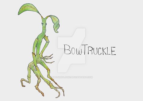 Bowtruckle Drawing, Bowtruckle Tattoo, Magic Animals, Harry Potter Sketch, Aesthetic Writing, Hp Book, Harry Potter Tattoos, Harry Potter Drawings, Alien Design